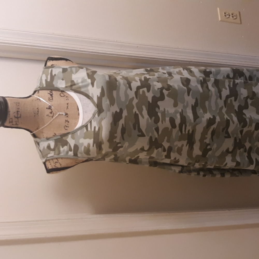 An army dress with pockets